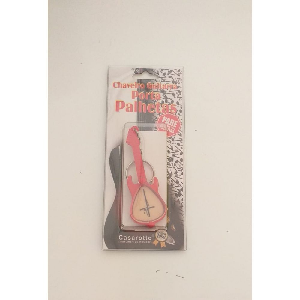 5 kits de Chaveiro guitarra com 03 Palhetas de nylon com tema gospel