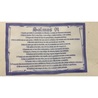 Manto Salmo 91 em rolo para evangelizar 500 unidades