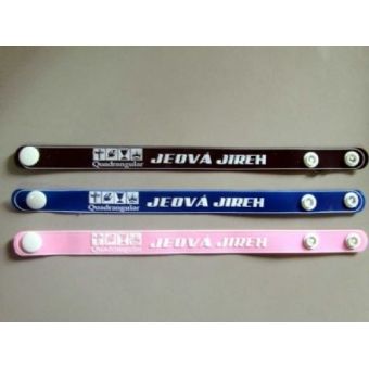 Pulseira emborrachada Jeova Jireh PU 101 - 100 unidades
