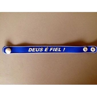 Pulseira emborrachada Deus é Fiel PU 34 - 100 unidades