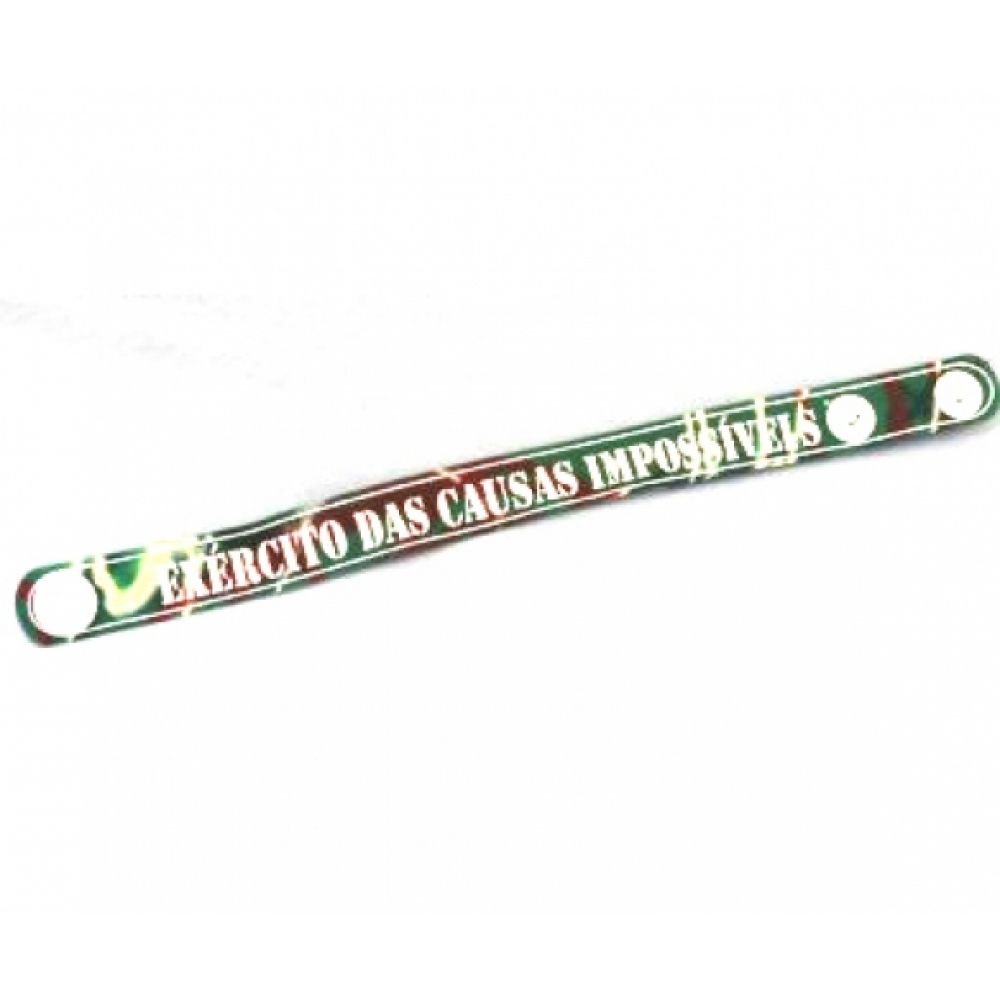 Pulseira emborrachada Exercito  PU 118 - 100 unidades