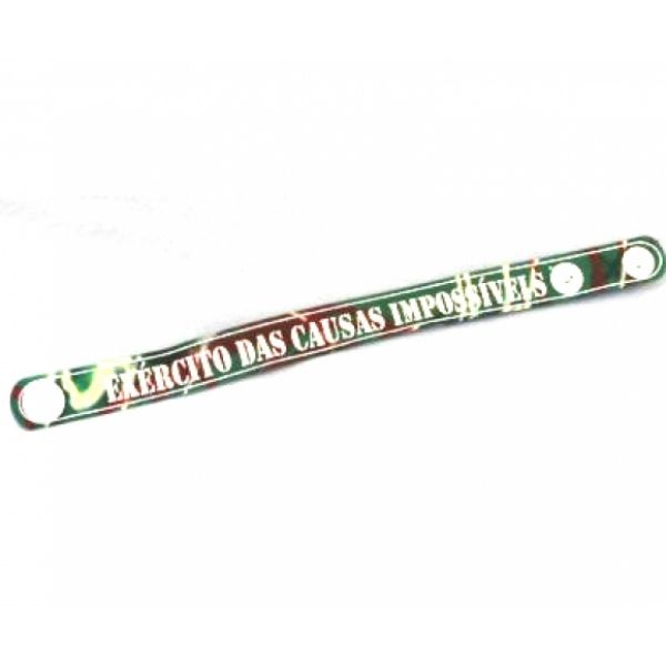 Pulseira emborrachada Exercito  PU 118 - 100 unidades