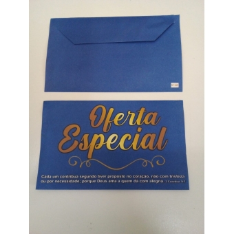pacote com 100 unidades Envelope Oferta especial cor azul