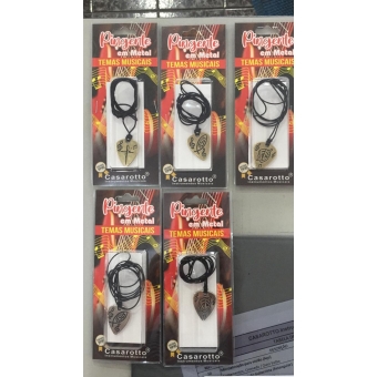 Kit 03 pingentes palheta e pingente microfone tema gospel