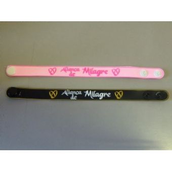 Pulseira emborrachada Aliança de Milagre PU 74 -100 unidades