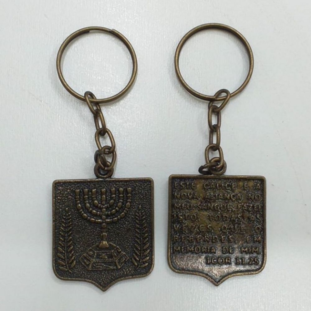 Chaveiro metal Candelabro Menorah CH 222