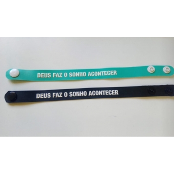 Pulseira Deus faz o sonho acontecer -  100 unidades