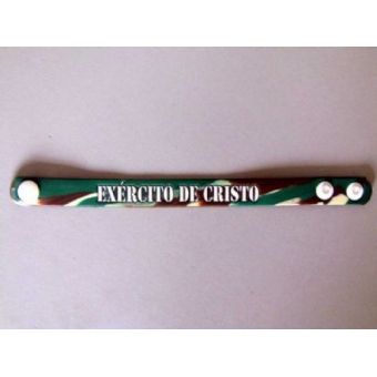 Pulseira emborrachada Exercito de Cristo - PU 20 - 100 unidades