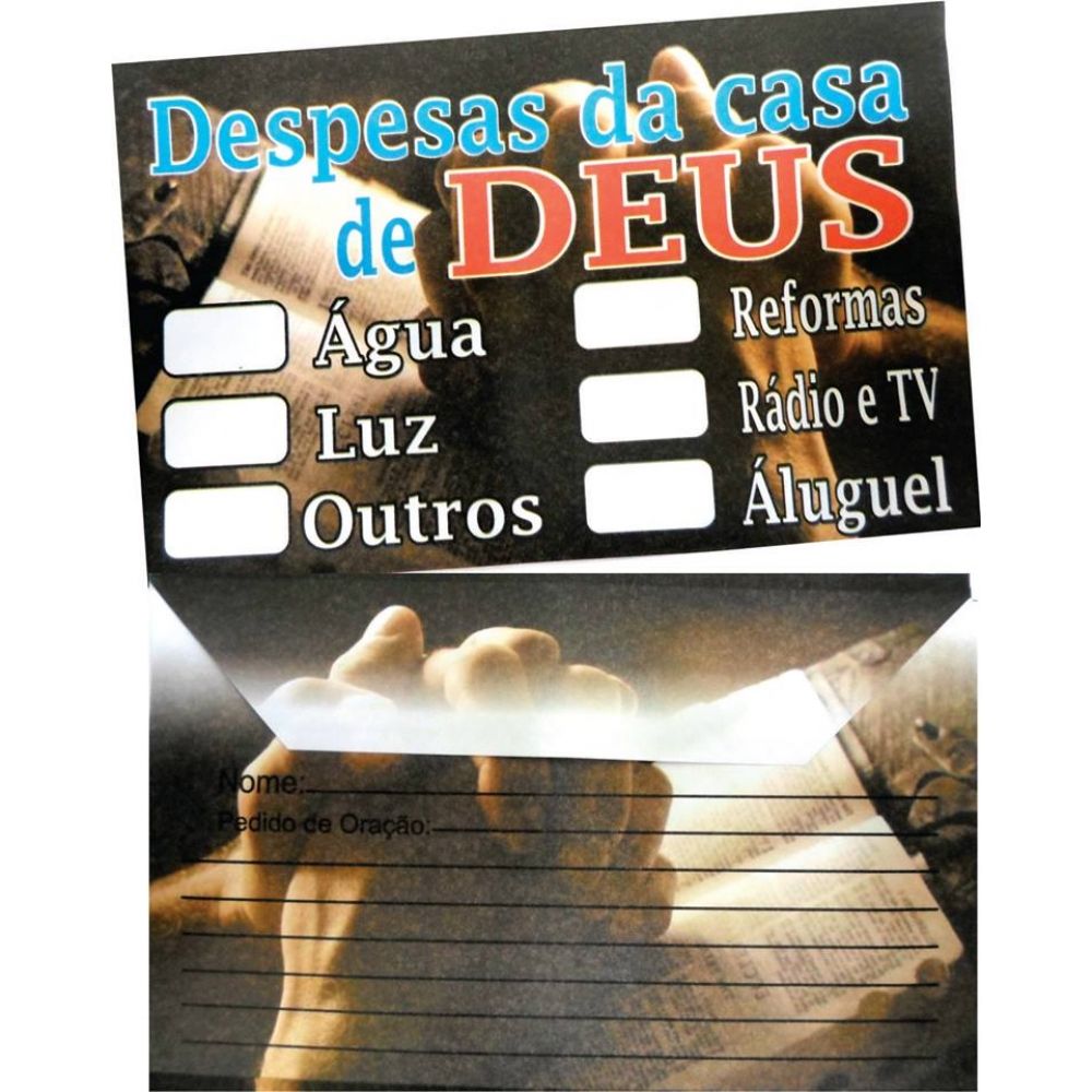 pacote com 100 unidades - Envelope Despesas MG 210