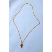 Pingente Crucifixo com corrente dourada
