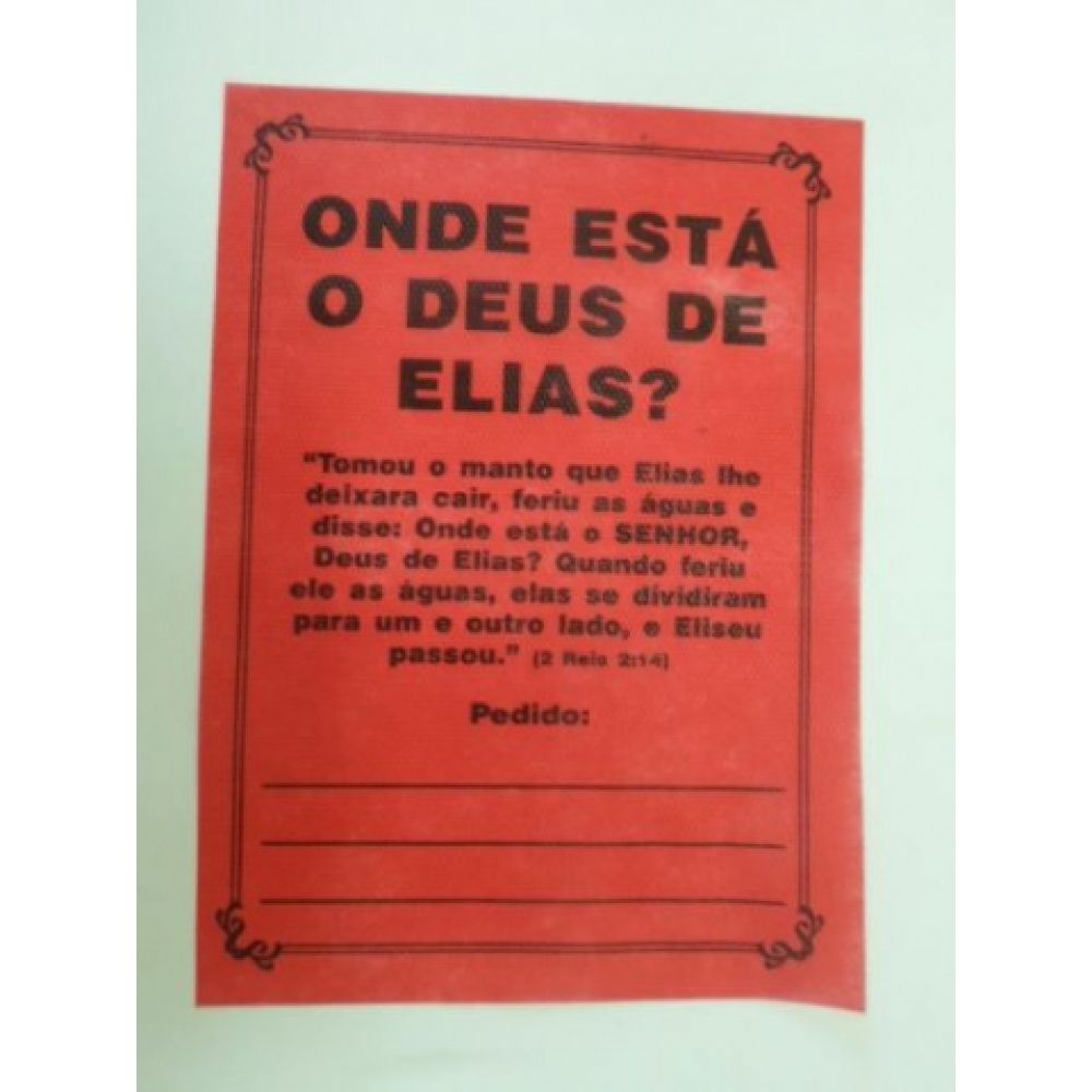 Onde esta o Deus de Elias - MA 197