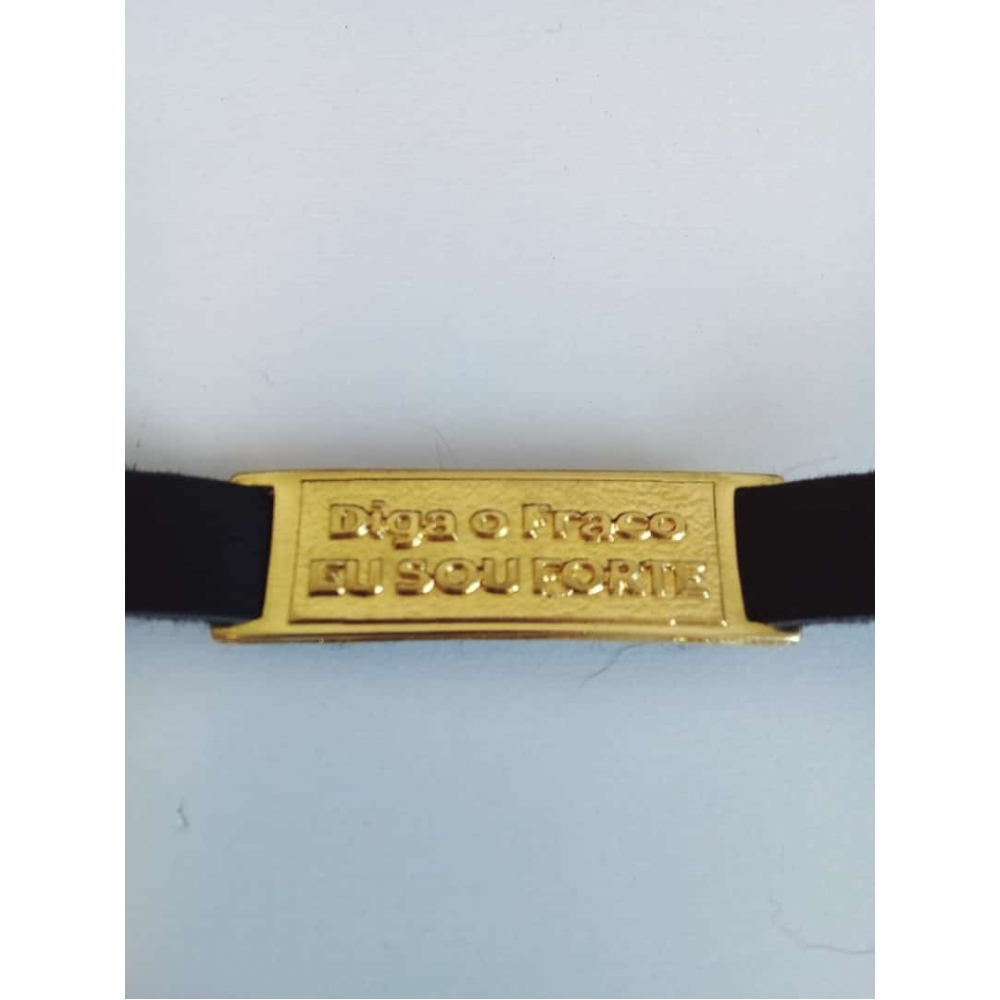 pacote com  25 unidades pulseira de metal  diga o fraco sou forte