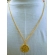 Colar Dourado com Pingente Medalhinha São Jorge