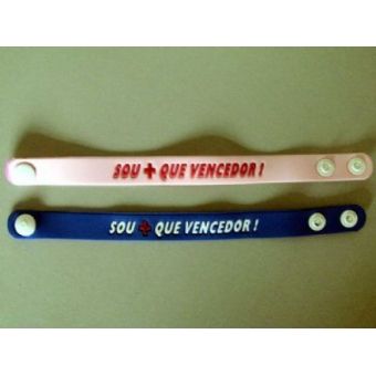 Pulseira emborrachada Sou mais que vencedor - PU 08 - 100 unidades