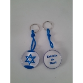 chaveiro gel Israel Estrela de Davi  - 12 unid
