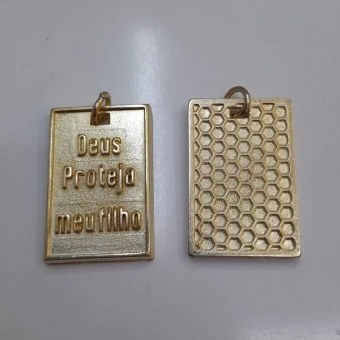 Pacote com 50 unidades - pingente de metal Deus proteja meu filho