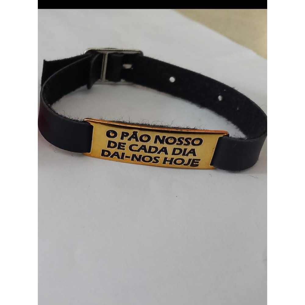 pacote com 20 unidades pulseira de metal - o pão nosso de cada dia dai -nos - hoje