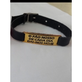 pacote com 20 unidades pulseira de metal - o pão nosso de cada dia dai -nos - hoje