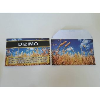 pacote com 100 unidades - Envelope Dizimo MG 212