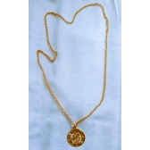 Colar Dourado com Pingente Medalhinha São Jorge