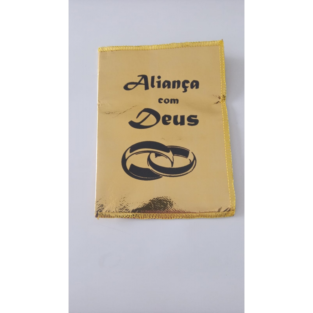 PACOTE COM 100 UNIDADES SAQUITEL LAMINADO - ALIANÇA COM DEUS