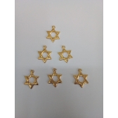 Pacote com 100 unidades - pingente de estrela de Davi de alumínio
