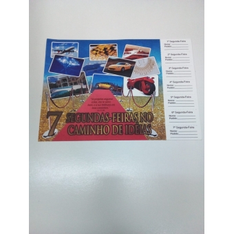 pacote com 100 unidades - cartela 7 segundas feiras no caminho de idéias